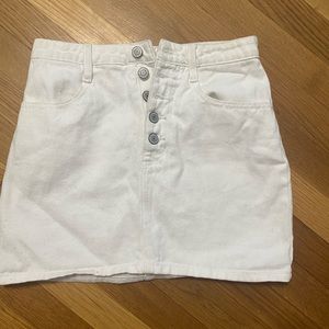 White high waisted jean skirt size medium